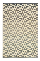 Teppich Creme Grau Blau Unikat WECONhome
