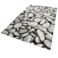 Teppich Grau Anthrazit Kurzflor » Stony Island « WECONhome