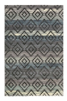 Teppich Grau Blau Kurzflor Unikat WECONhome