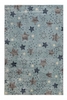 Teppich Graublau Kurzflor Unikat Wecon Home