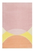 Teppich Lachs Rosa Gelb Kurzflor Unikat Wecon Home