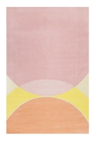Teppich Lachs Rosa Gelb Kurzflor Unikat Wecon Home