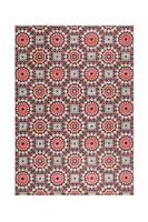 Teppich Rot Grau bedruckt Mosaic del Sur Wecon Home