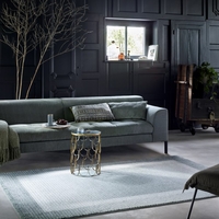 Teppich Salbeigrün Grau Kurzflor Velvet Flow Wecon Home