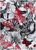 Teppich Weiß Rot Schwarz Butterfly Kiss Wecon Home