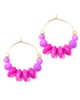 David Aubrey Creolen 40 mm mit pinken Jadeperlen