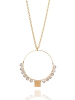 David Aubrey Lange Halskette mit Goldring