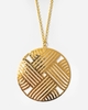 David Aubrey Lange Halskette Woven Circle - vergoldet