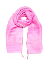 Épice Einfarbiger Leinenschal mit Baumwolle - Light Pink