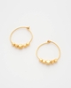 Sarah Bosman Creolen 22 mm mit 5 kleinen Goldnuggets