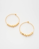 Sarah Bosman Creolen 30 mm mit 9 kleinen Goldnuggets