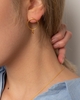 Sarah Bosman Ohrstecker mit Ring und kleinem Citrin
