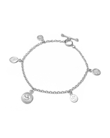 Satya Armband mit Om,  Hamsa und Lotus Charms Silber