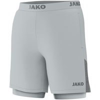 JAKO 2-in-1 Short Power (hellgrau / Größe 40 / Damen)