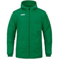 JAKO Coachjacke Team mit Kapuze (sportgrün / Größe 128 / Kinder)