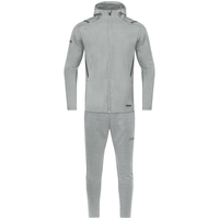 JAKO Freizeitanzug Challenge mit Kapuze (hellgrau meliert/anthra light / Größe XL / Unisex)