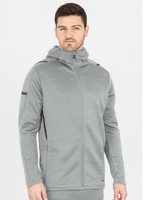JAKO Freizeitjacke Challenge mit Kapuze (hellgrau meliert/anthra light / Größe XL / Unisex)