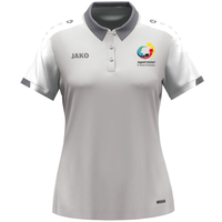 JAKO Jugend trainiert Polo Dynamic Damen (hellgrau/weiß/grau / Größe M / Damen Sportgrößen)
