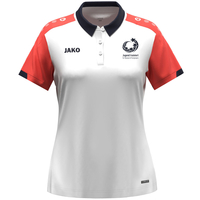 JAKO Jugend trainiert Polo Dynamic Damen (weiß/coral/marine / Größe L / Damen Sportgrößen)