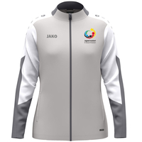 JAKO Jugend trainiert Polyesterjacke Dynamic Damen (hellgrau/weiß/grau / Größe S (34/36) / Damen Sportgrößen)