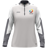 JAKO Jugend trainiert Ziptop Dynamic Damen (hellgrau/weiß/grau / Größe M / Damen Sportgrößen)