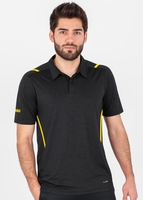 JAKO Polo Challenge (schwarz meliert/citro / Größe XL / Unisex)
