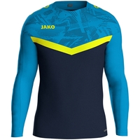 JAKO Sweat Iconic (marine/JAKO blau/neongelb / Größe 128 / Kinder)