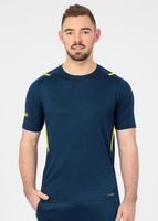 JAKO T-Shirt Challenge (marine meliert/neongelb / Größe XL / Unisex)