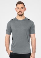 JAKO T-Shirt Challenge (steingrau meliert/schwarz / Größe 4XL / Unisex)