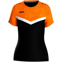JAKO T-Shirt Iconic (schwarz/neonorange / Größe 42 / Damen)