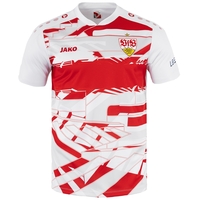 JAKO VfB Stuttgart Warm-Up T-Shirt (weiß/rot / Größe 152 / Kinder)