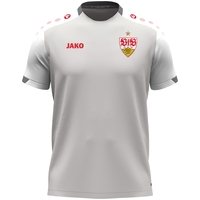 JAKO VfB Warm-Up T-Shirt International (hellgrau/weiß/grau / Größe L / Unisex)