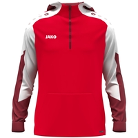 JAKO Zip Hoodie Dynamic (rot/weiß/dunkelrot / Größe 128 / Kinder)