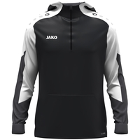 JAKO Zip Hoodie Dynamic (schwarz/weiß/anthrazit / Größe M / Unisex)