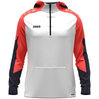 JAKO Zip Hoodie Dynamic (weiß/coral/marine / Größe XXL / Unisex)