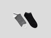 Benetton,  2er-pack Kurze Socken Mit Muster,  taglia M,  Schwarz,  Damen