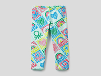 Benetton,  3/4-leggings Aus Stretchiger Baumwolle,  taglia EL,  Türkisblau,  Kinder