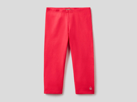 Benetton,  3/4-leggings Aus Stretchiger Baumwolle,  taglia XL,  Erdbeerrot,  Kinder