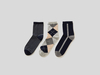 Benetton,  3er-pack Jacquard-socken,  taglia OS,  Bunt,  Damen