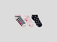 Benetton,  3er-pack Kurze Socken Mit Muster,  taglia 1,  Bunt,  Kinder