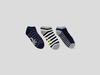 Benetton,  3er-pack Kurze Socken Mit Streifen,  taglia 4,  Bunt,  Kinder