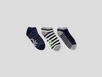 Benetton,  3er-pack Kurze Socken Mit Streifen,  taglia 5,  Bunt,  Kinder