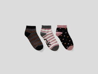 Benetton,  3er-pack Kurze Socken,  taglia 1,  Bunt,  Kinder