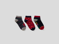 Benetton,  3er-pack Kurze Socken,  taglia 1,  Bunt,  Kinder