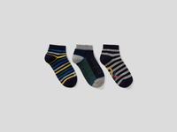 Benetton,  3er-pack Kurze Socken,  taglia 2,  Bunt,  Kinder