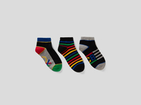 Benetton,  3er-pack Kurze Socken,  taglia 3,  Bunt,  Kinder