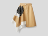 Benetton,  Asymmetrischer Rock Aus Reiner Baumwolle,  taglia 48,  Beige,  Damen