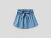 Benetton,  Ausgestellter Rock Aus Leichtem Jeansstoff,  taglia XL,  Blassblau,  Kinder