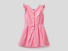Benetton,  Ausgestelltes Kleid Aus 100% Baumwolle,  taglia M,  Pink,  Kinder