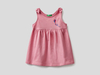 Benetton,  Ausgestelltes Kleid Mit Stickerei,  taglia 68,  Pink,  Kinder